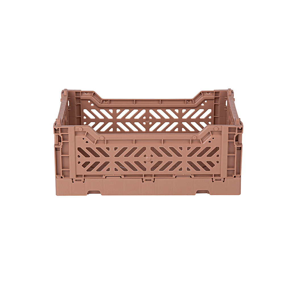 Aykasa Mini Folding Crate, Warm Taupe
