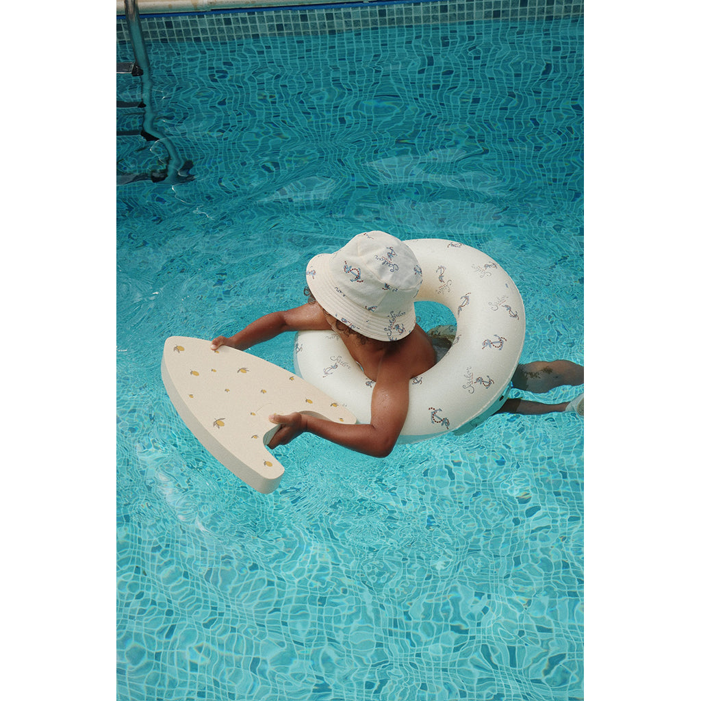 Konges Sløjd Swim Board and Water Pistol Combo, Float Boat Blaster - Lemon