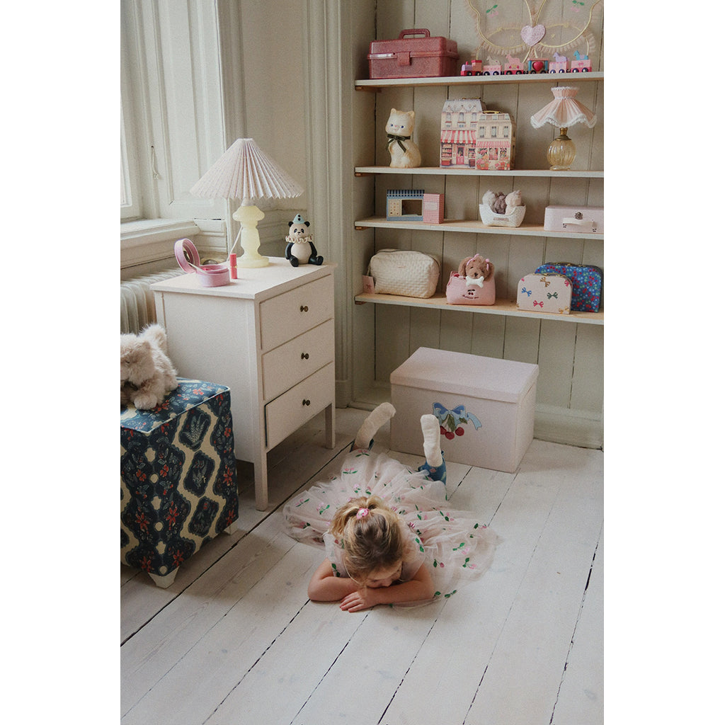 Konges Sløjd Fabric Storage Box, Large - Cherry Bow