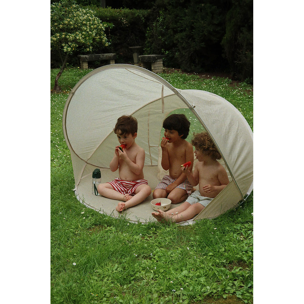 Konges Sløjd, Mini Pop-Up Beach Tent, UV 50+ - Tea Stripe