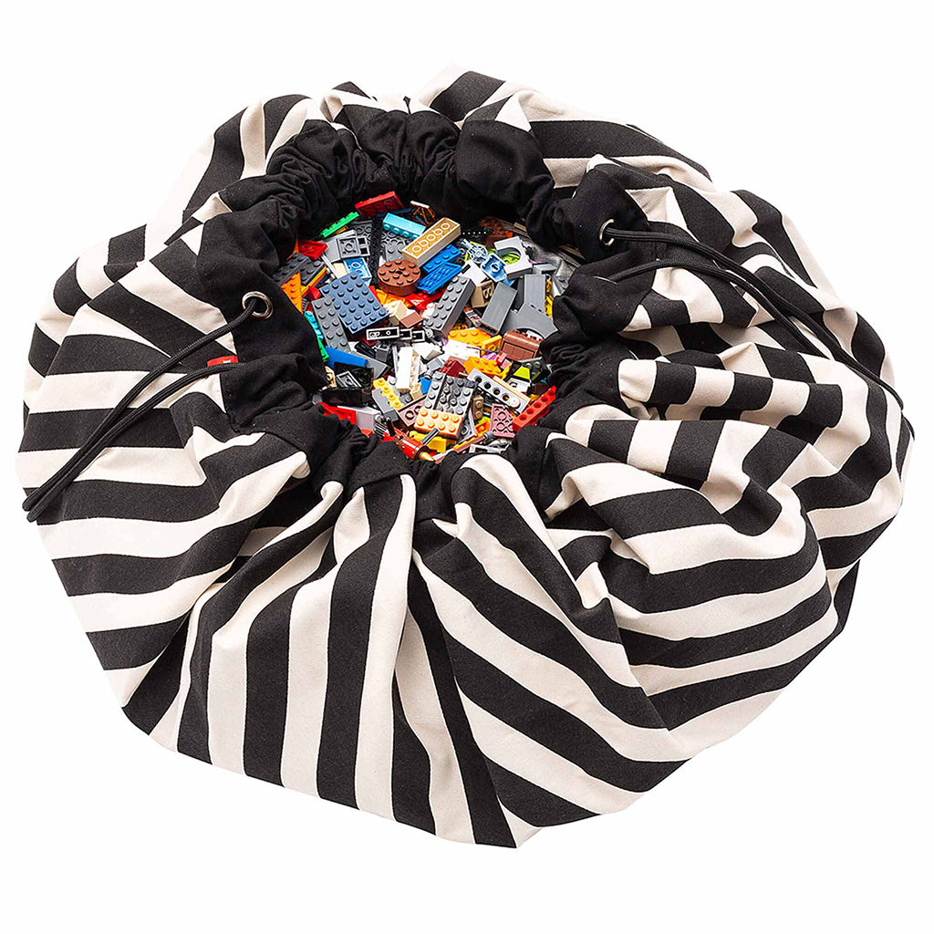 Play&Go 2-in-1 Mat, Stripes Black