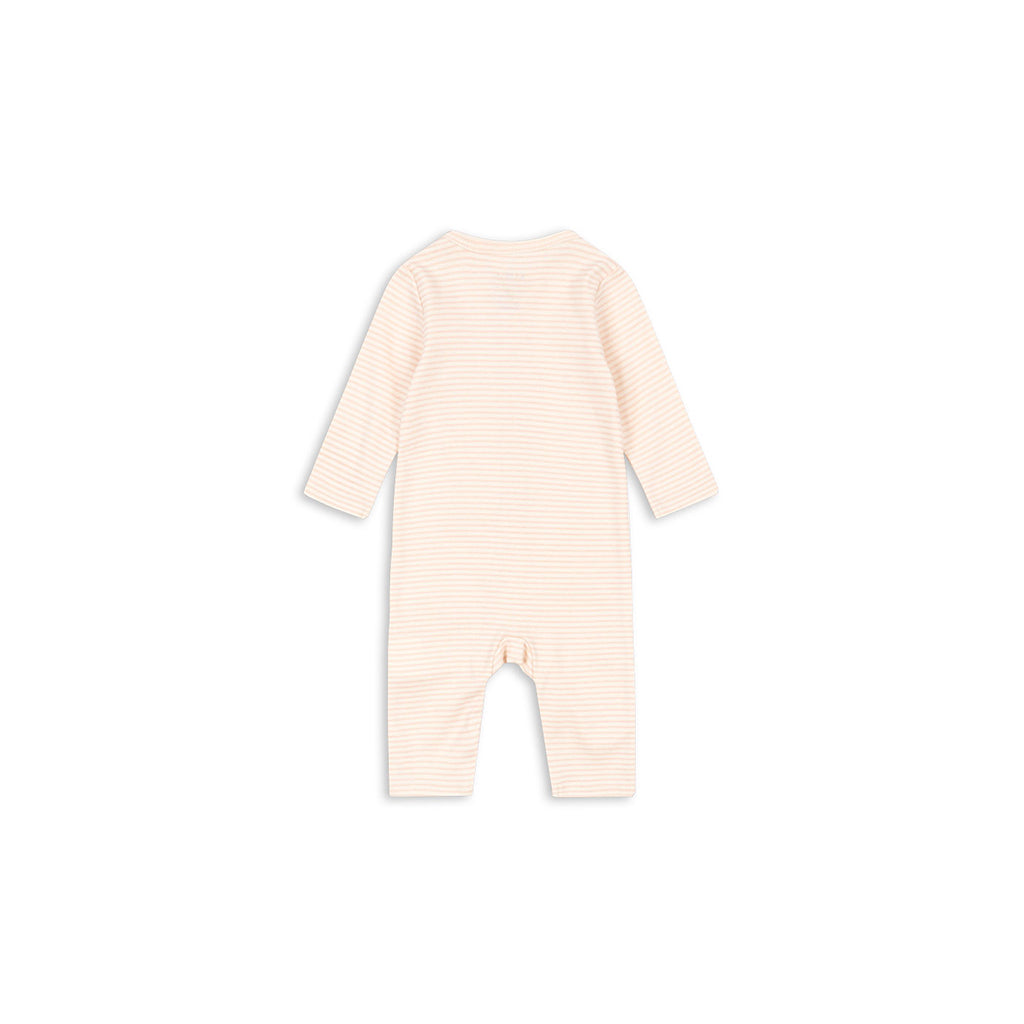 Fanga Fontana Fio Long-Sleeved Bodystocking in Tea Stripe Cameo – Size 1–6 Months