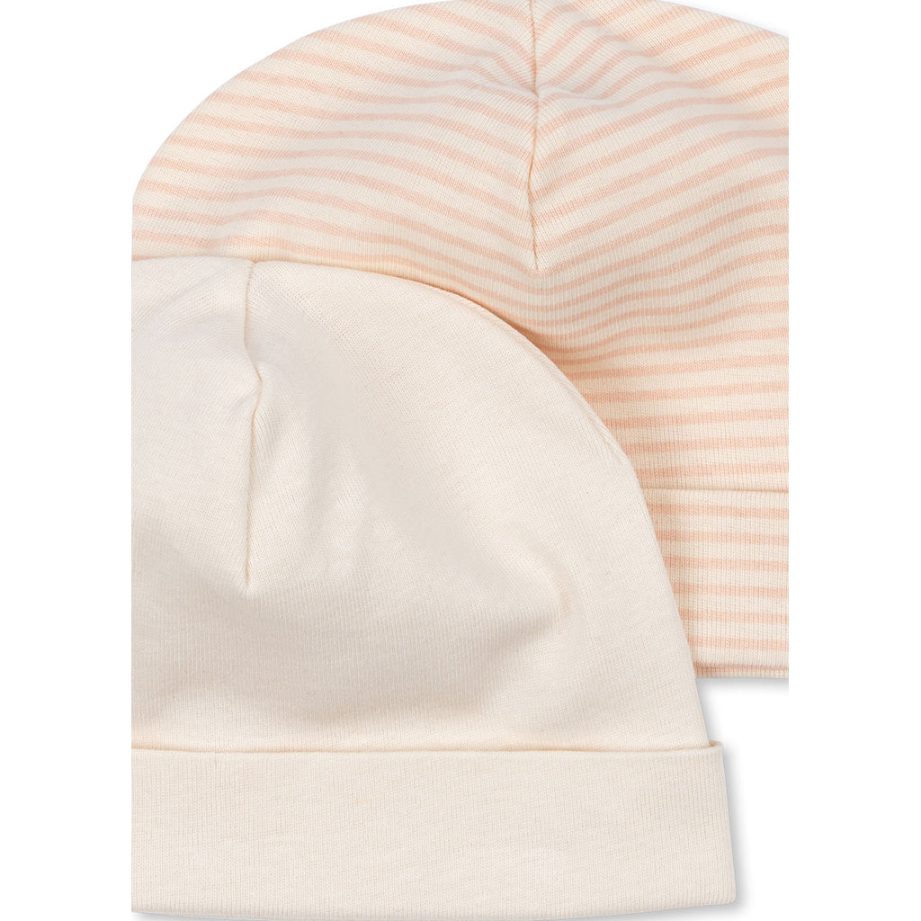 Fanga Fontana Fio Stripe Baby Hat, Blush Mix, 2-Pack - Size 0 - 9 Months