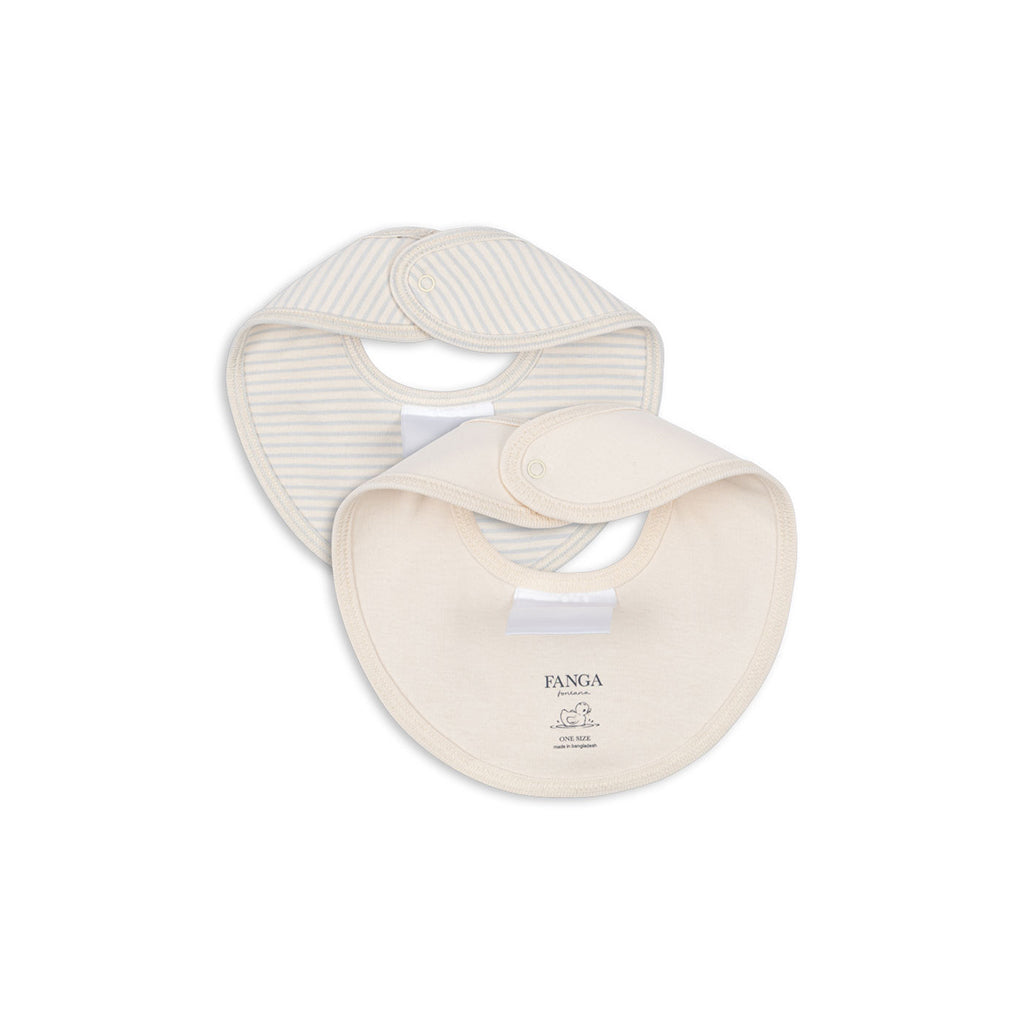 Fanga Fontana Bib, Fio Stripe, Set of 2 - Blue Mix