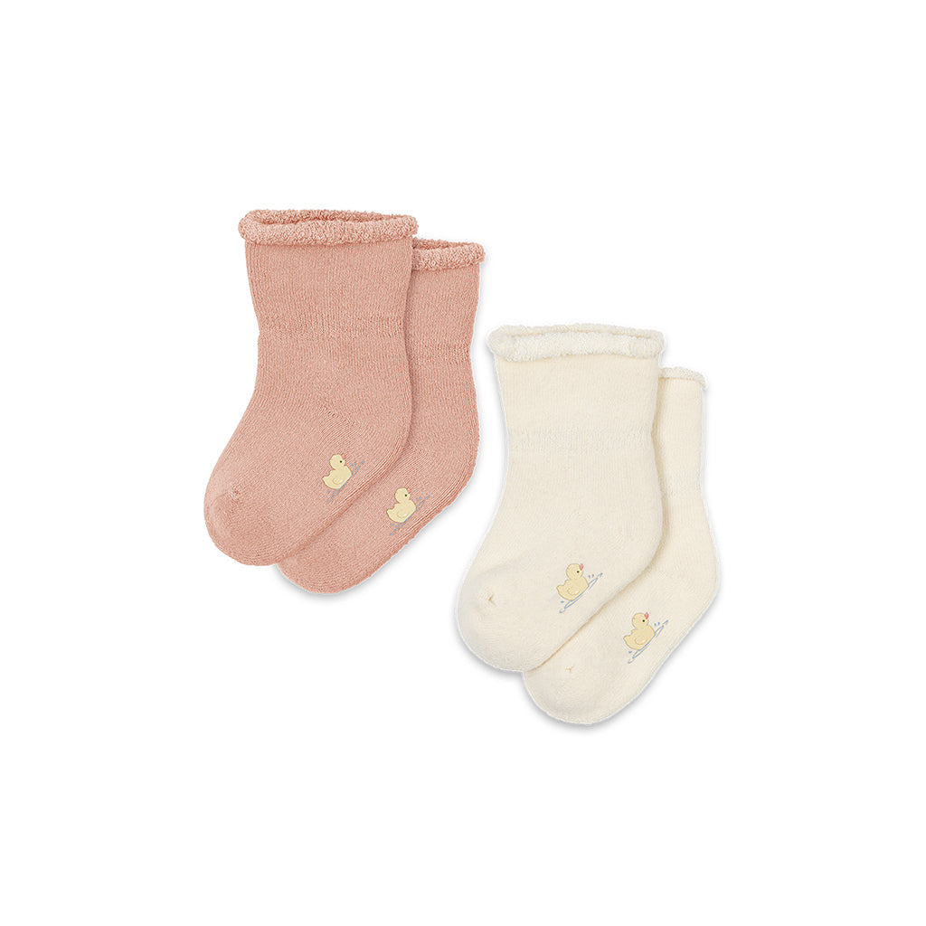 Fanga Fontana Vicino Baby Socks, 2-Pack - Cameo Rose - Size 15-21
