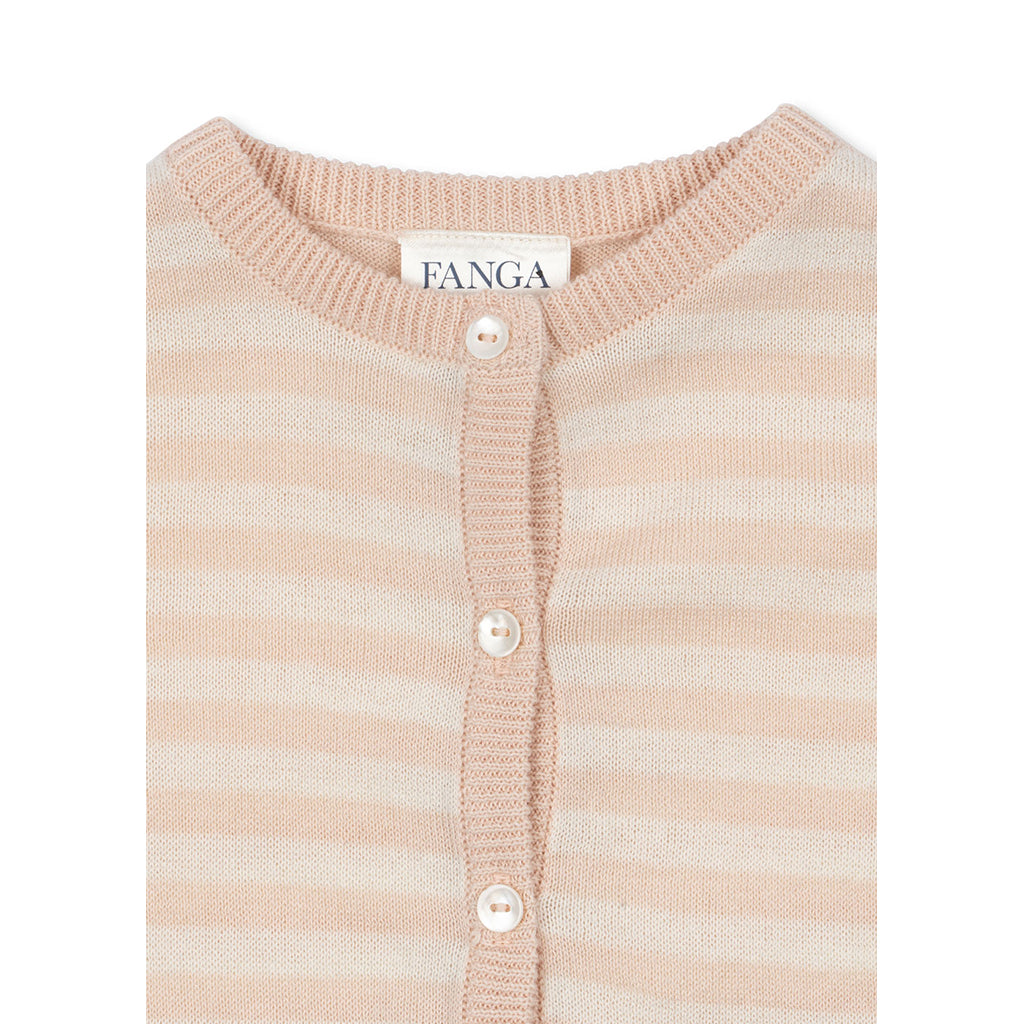 Fanga Fontana Venti Baby Cardigan, Organic, Cameo Rose - Size 1-9 Months