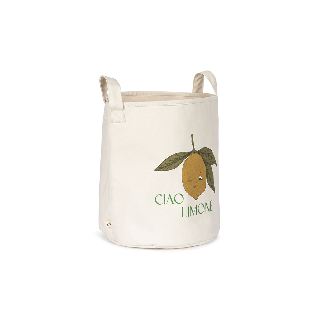 Konges Sløjd Fabric Storage Basket Set with 2 Sizes - Ciao Limone