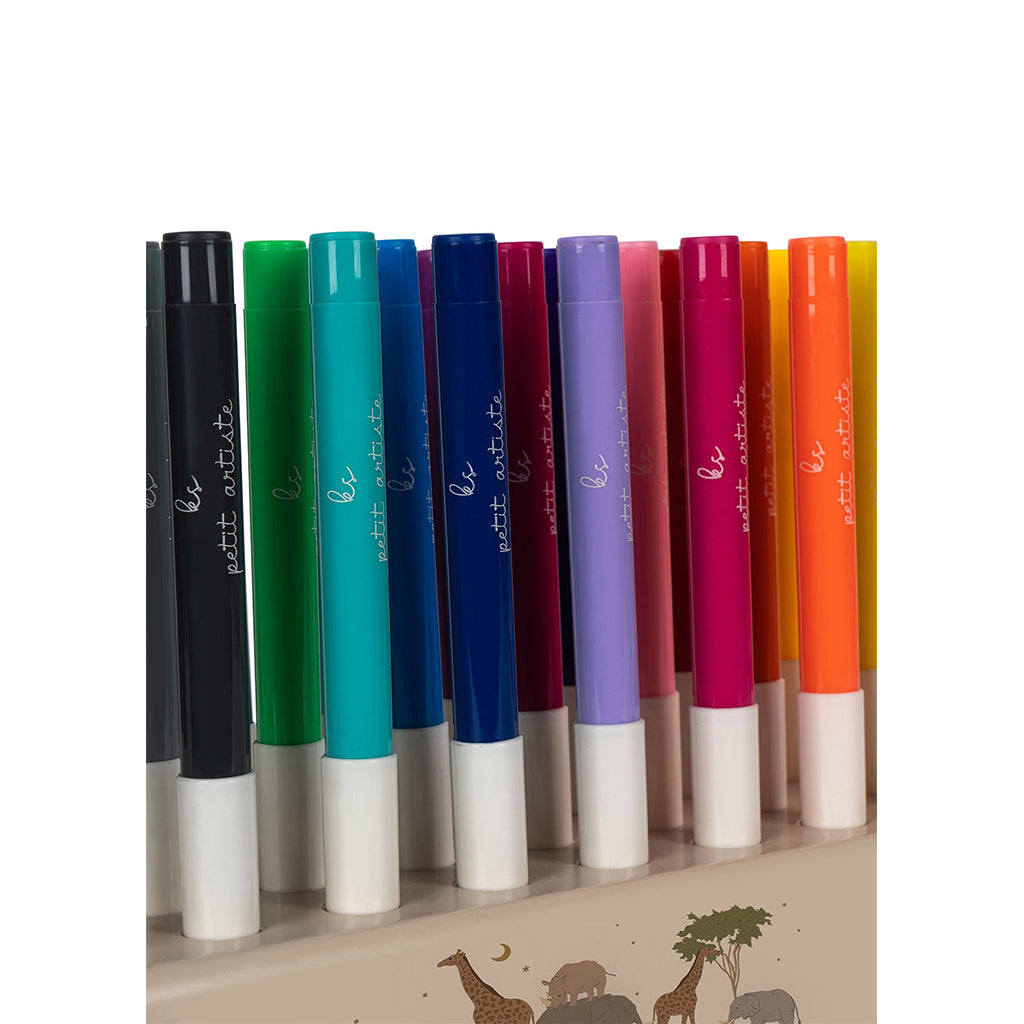 Konges Sløjd Wooden Block Markers, 24 Colors - Safari