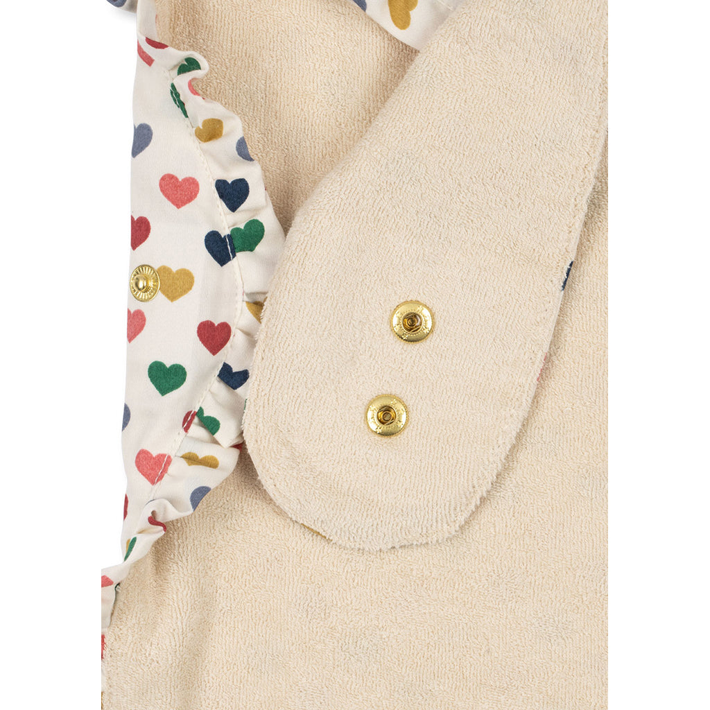 Konges Sløjd Comea Frill Bib, Organic - Coeur Coloré