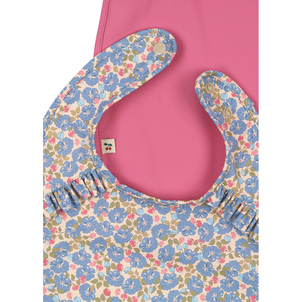 Konges Sløjd Ruffled Bibs, 2-Pack – Fleur rosier/Chateau rose
