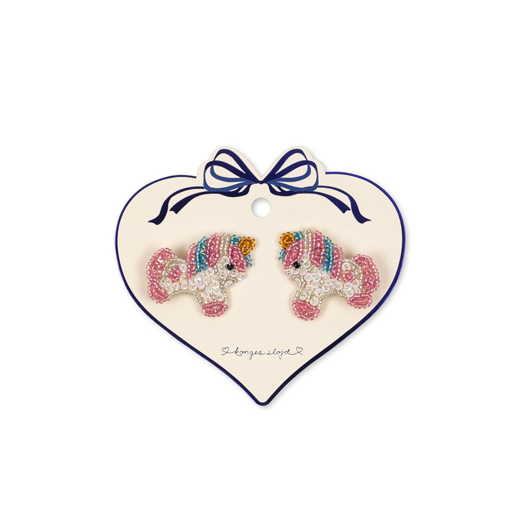 Konges Sløjd Hårspænder med perler, 2-pak - Unicorn beaded
