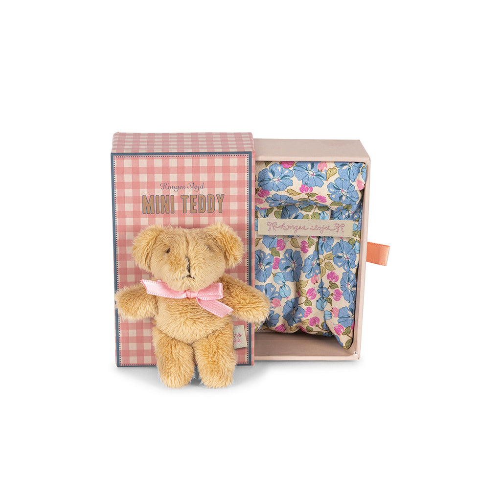 Konges Sløjd miniature bamse i æske, Elise Tiny Teddy
