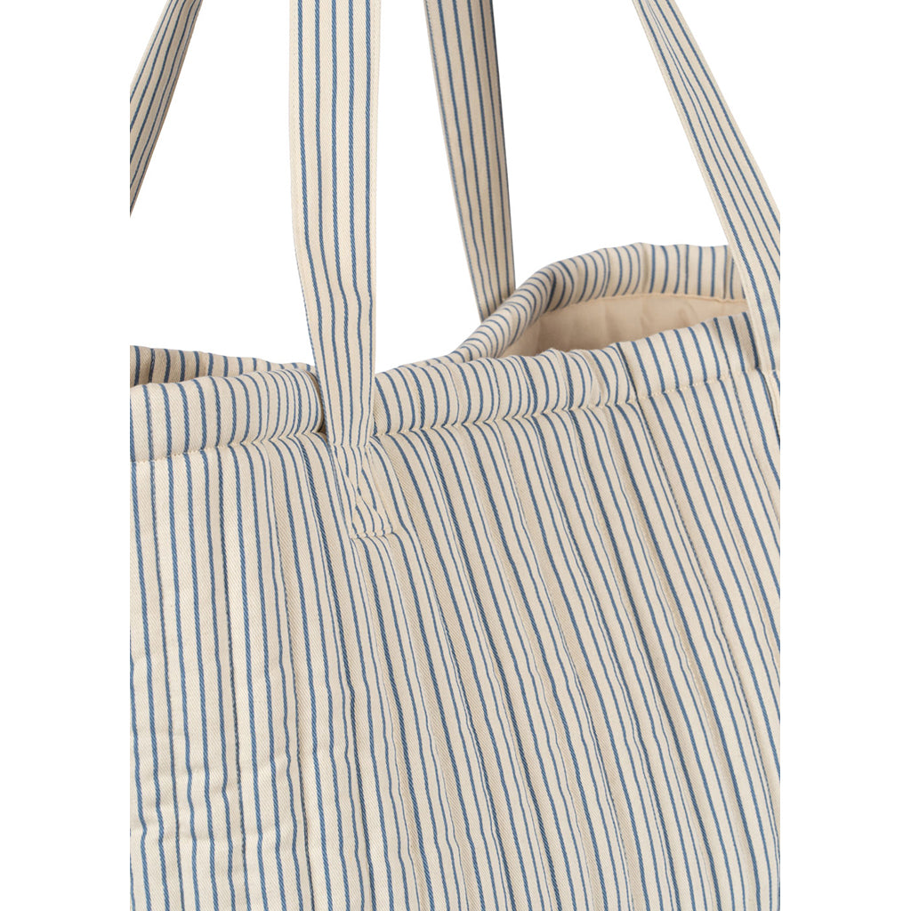 Konges Sløjd Quilted Molly Diaper Bag - Stripe Blue
