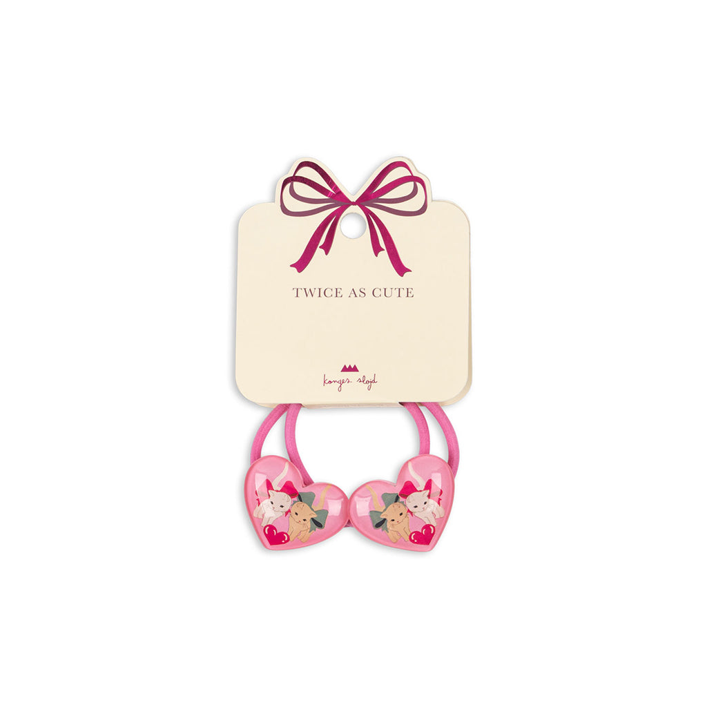 Konges Sløjd Vilma Hair Ties 2-Pack, Bow Kitty