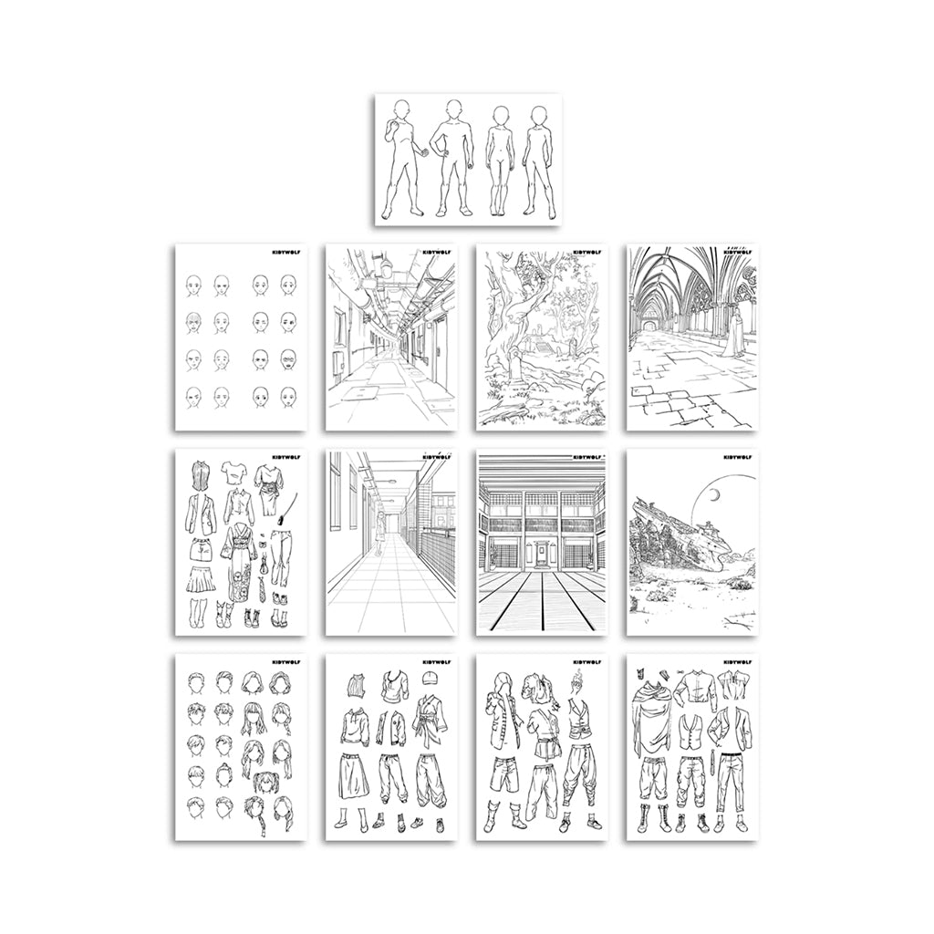 KidyDraw Drawing Tablet with Light, Manga