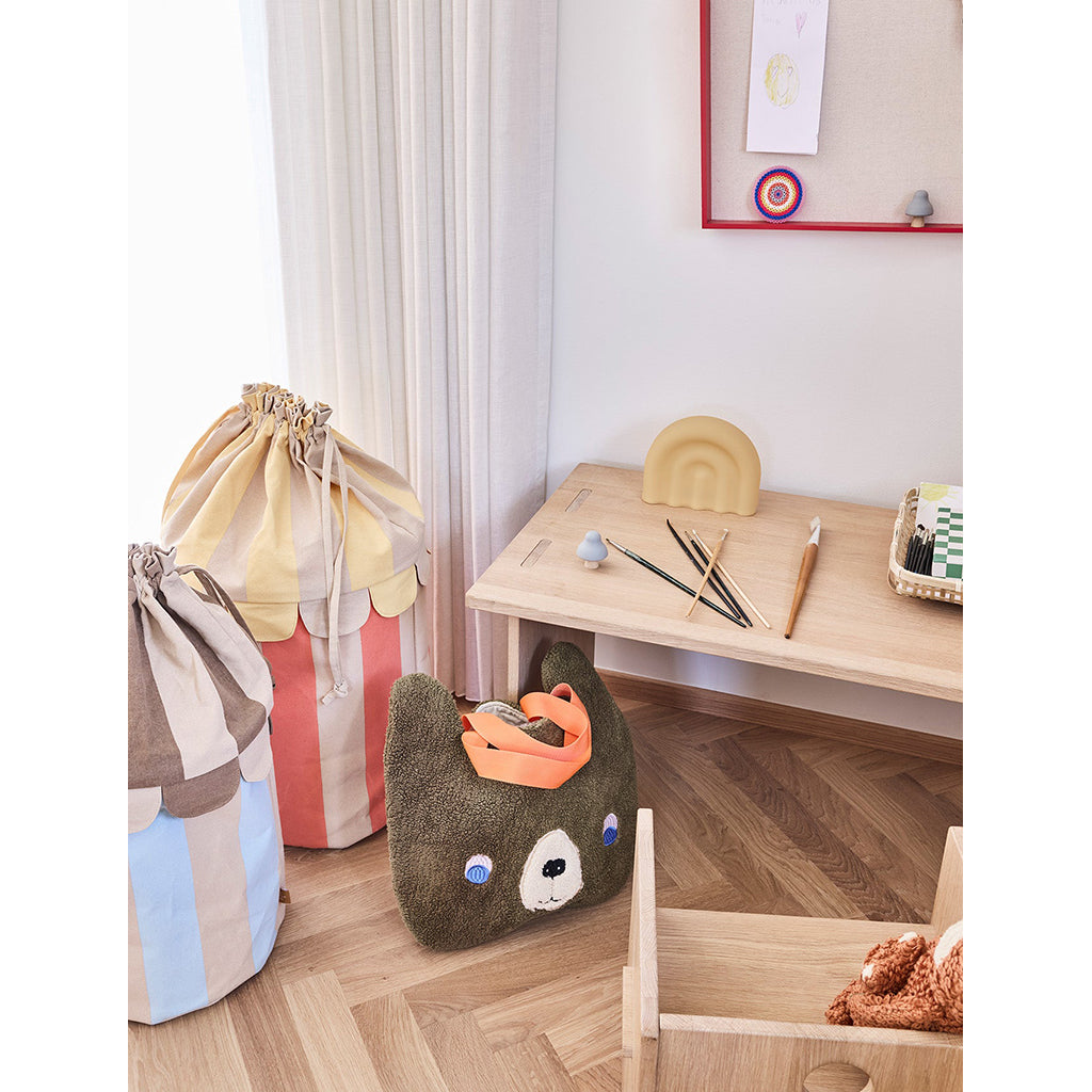 OYOY Saga Basket Set, Set of 2 – Ice Blue/Red