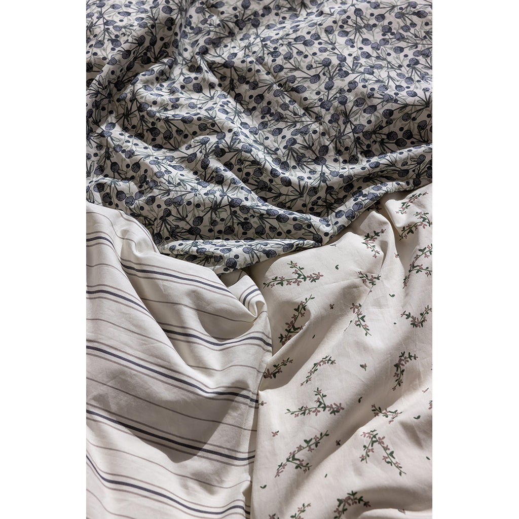 Sebra Baby Bedding, Organic - Cream Stripe