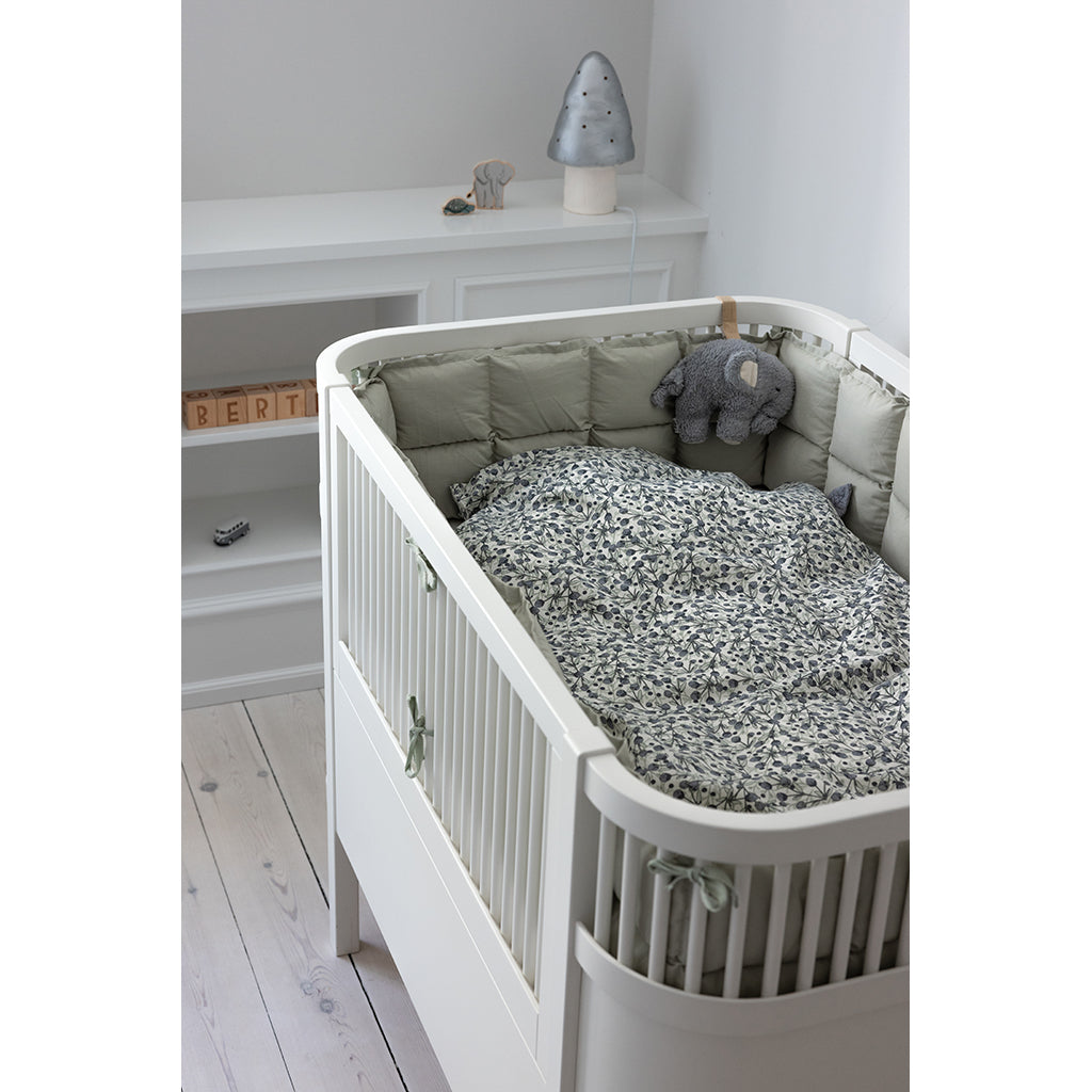 Sebra Baby Bedding, Organic - Blue Olive