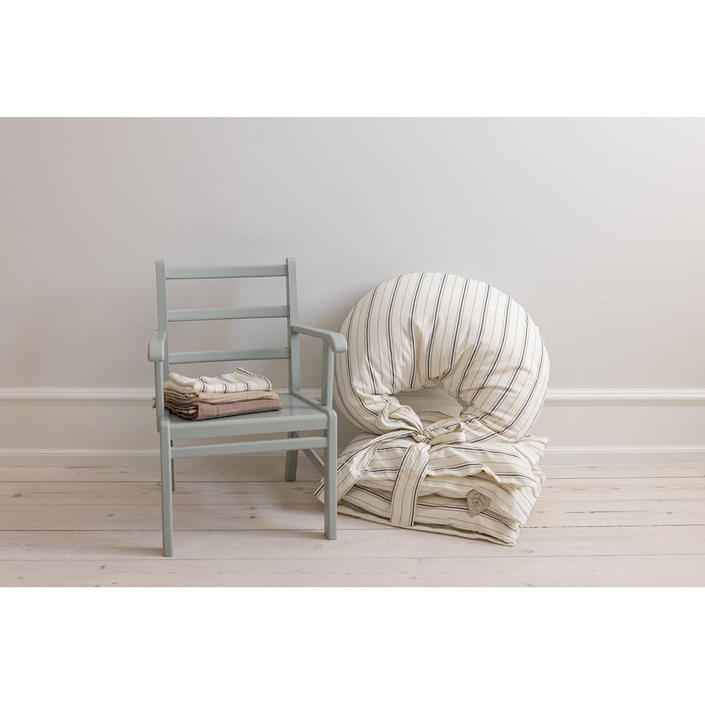 Sebra Nursing Pillow, Organic Cotton - Cream Stripe