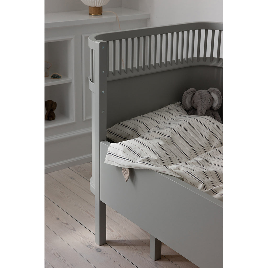 Sebra Junior Bedding Set, Organic – Cream Stripe