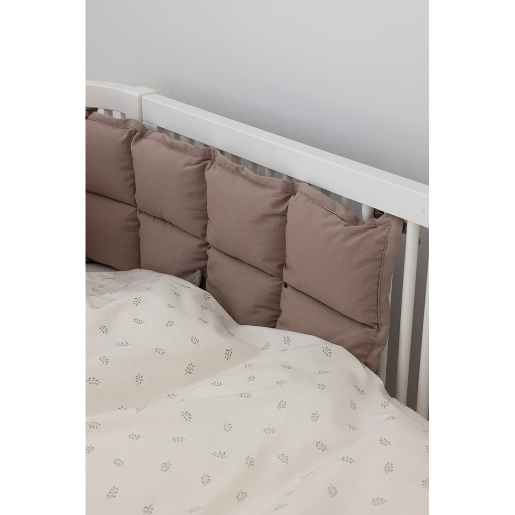 Sebra Bed Bumper, Kapok, Half Length - Jetty Beige