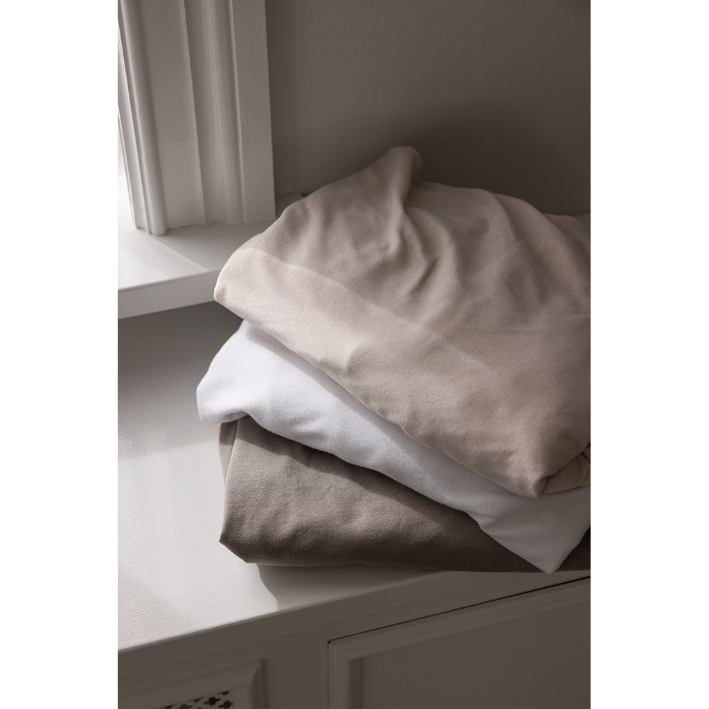 Sebra Jersey Fitted Sheet, Baby 70 x 120 cm – White