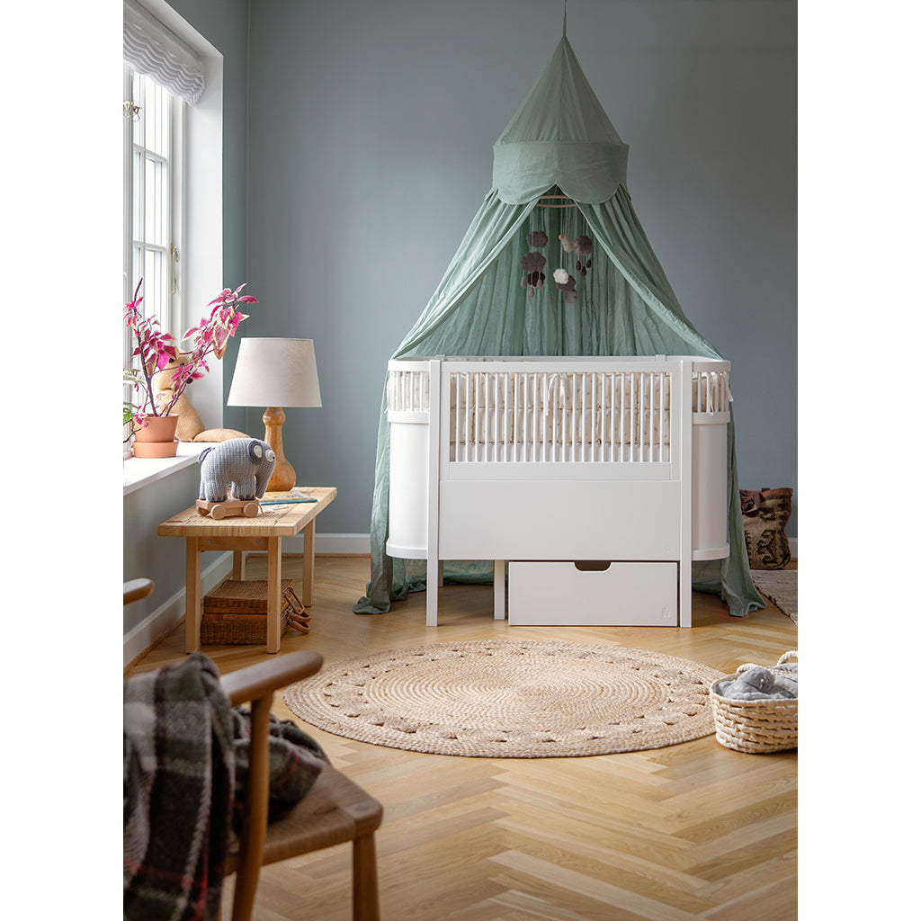 Sebra Bed Canopy, Cloud - Dusty Green