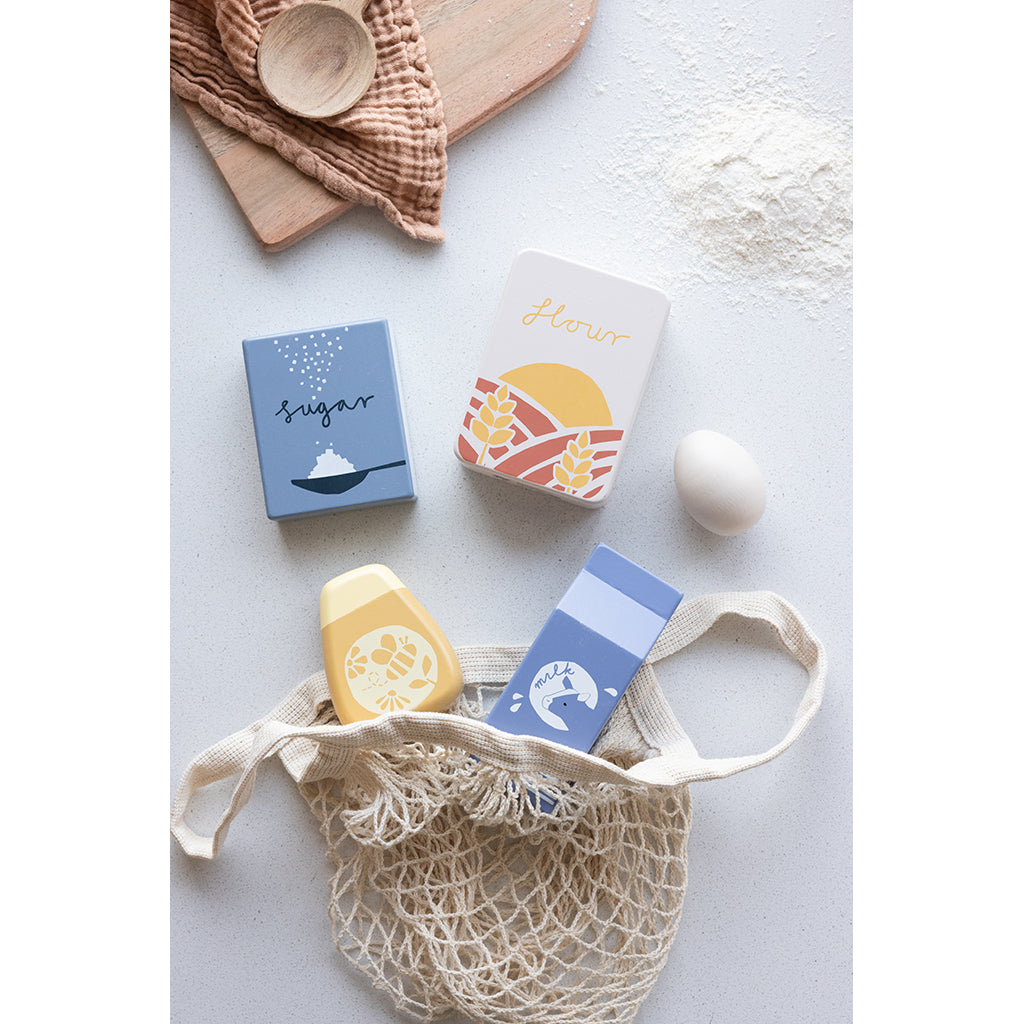 Sebra Wooden Play Food, Groceries