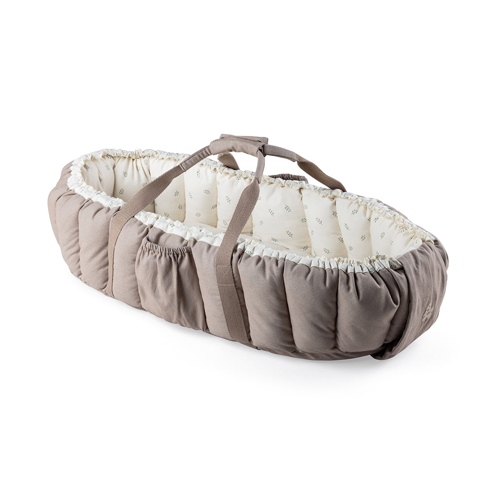 Sebra 3-in-1 Baby Nest, Baby Lift, and Play Mat, Sophora Leaves - Beige