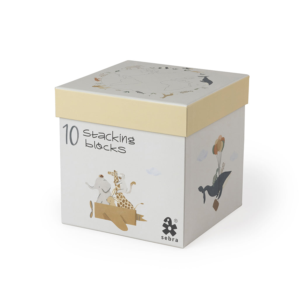 Sebra Stacking Boxes, Set of 10.