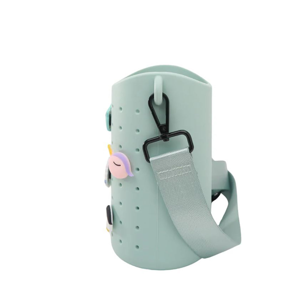 Asobu Sling Silicone Strap Bag for Water Bottle, Green