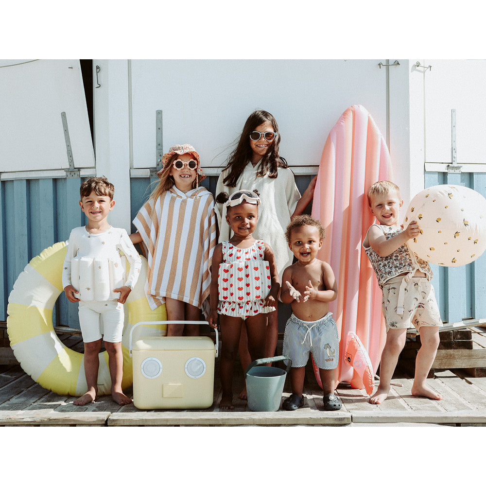 Konges Sløjd Full Swimsuit with Removable Float Blocks, Lemon – For Ages 9 Months to 4 Years