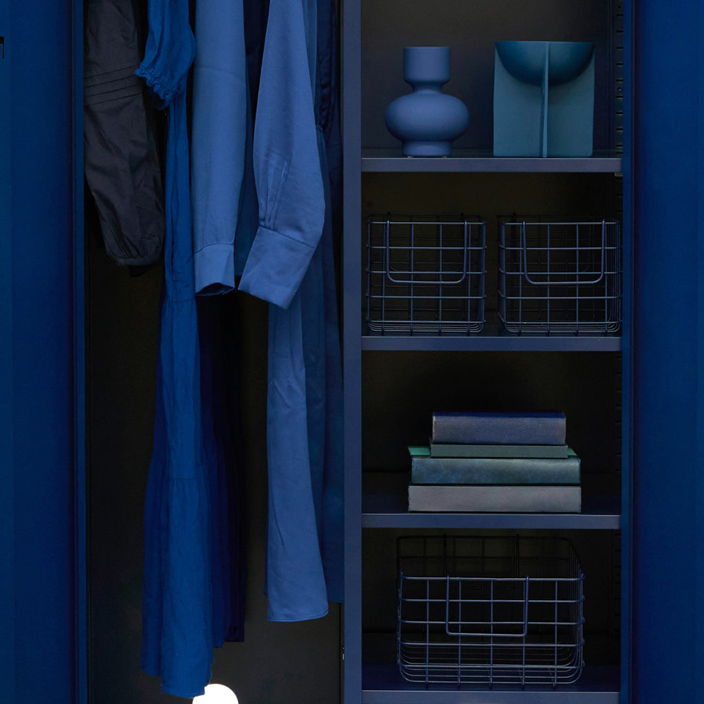 Mustard Made Baskets, Set of 3 Wire Baskets - Navy