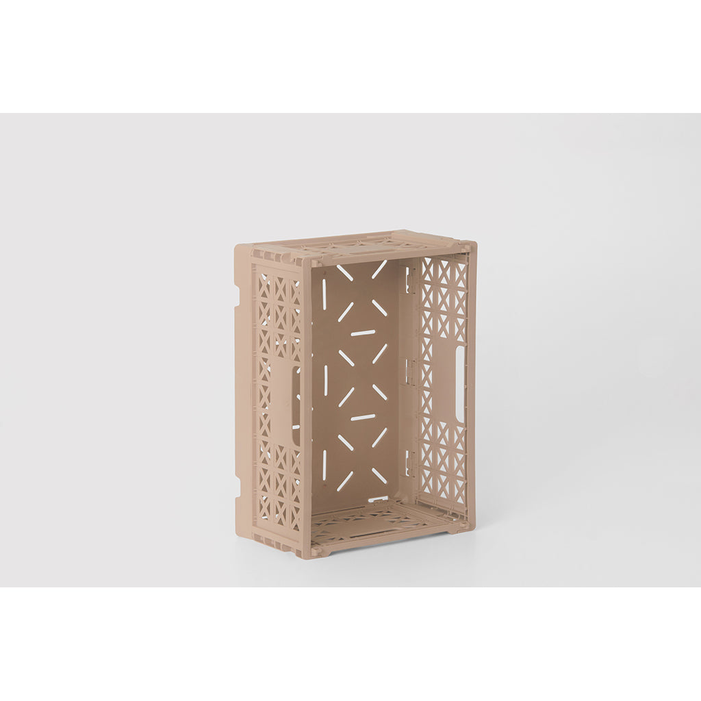 Gergerland Folding Crate, Size 1 - Warm Taupe