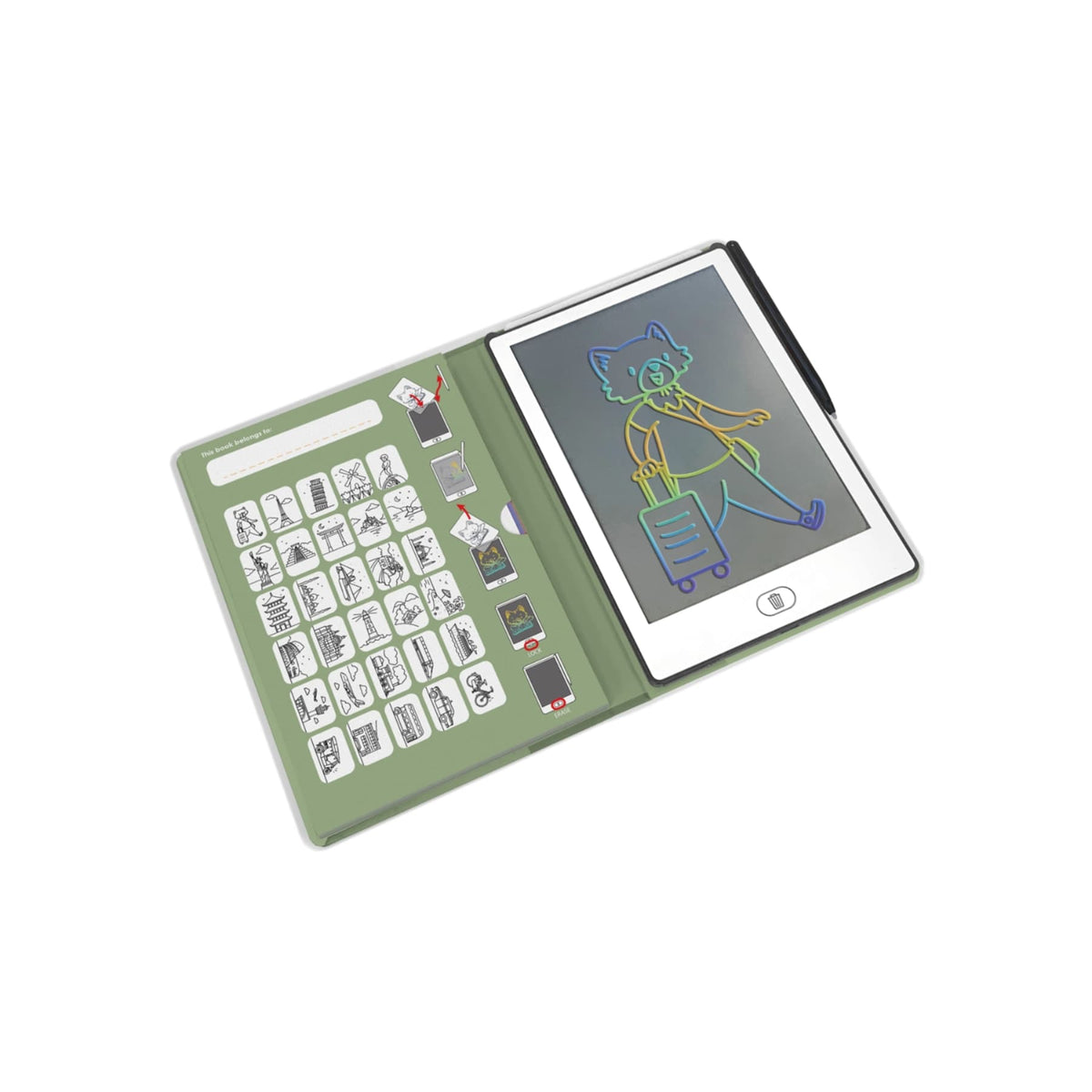 KidyDraw Mini Drawing Board, Travel Edition