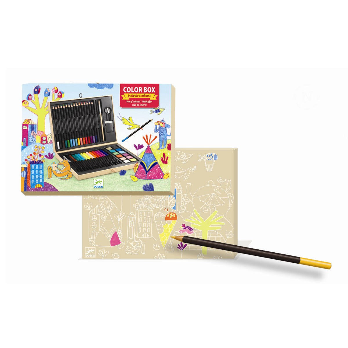 Djeco Art Case with Drawing Tools and Colors, Small