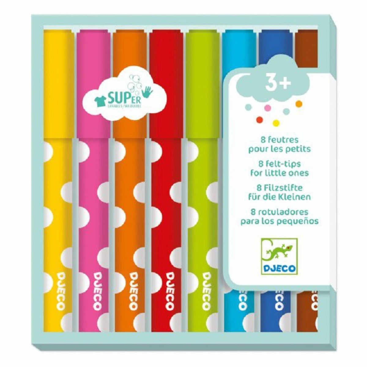 Djeco Markers for Young Children, 8-pack