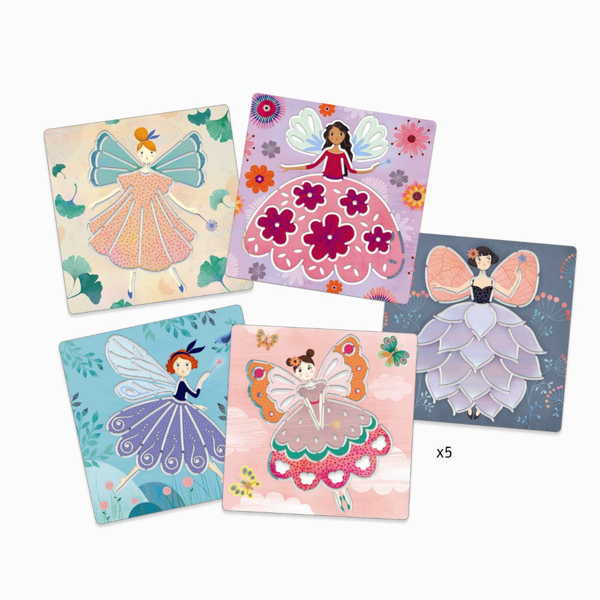 Djeco Drawing Stencils, Fairies