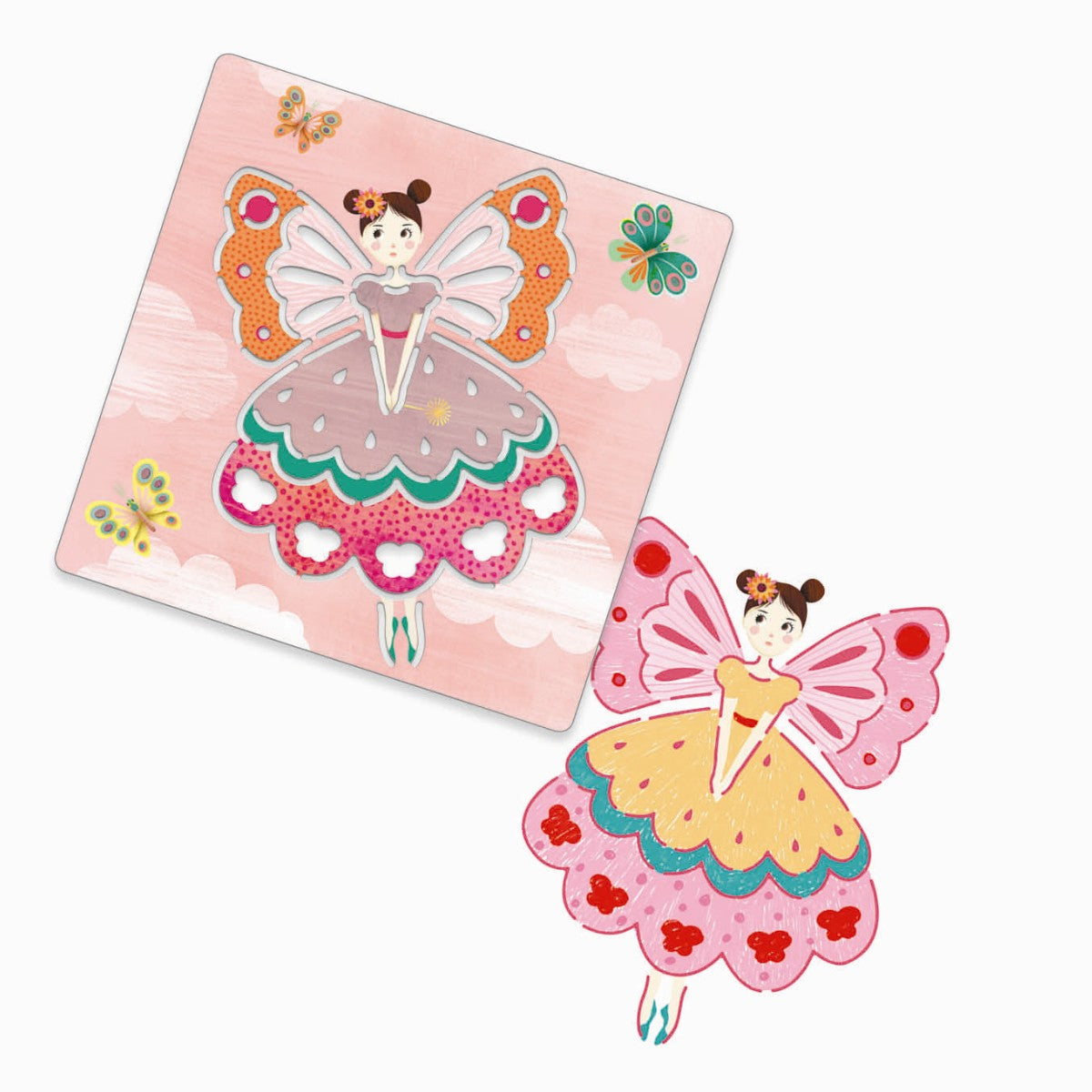 Djeco Drawing Stencils, Fairies