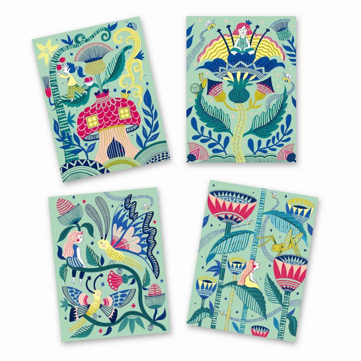 Djeco Scratch Cards, Fantasy Garden