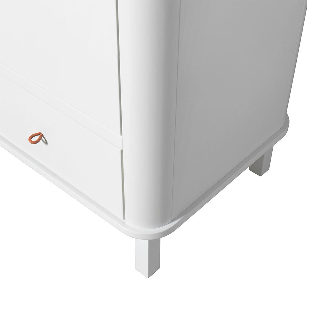 Oliver Furniture Wooden Wardrobe with 2 Doors, White - Height 204 cm