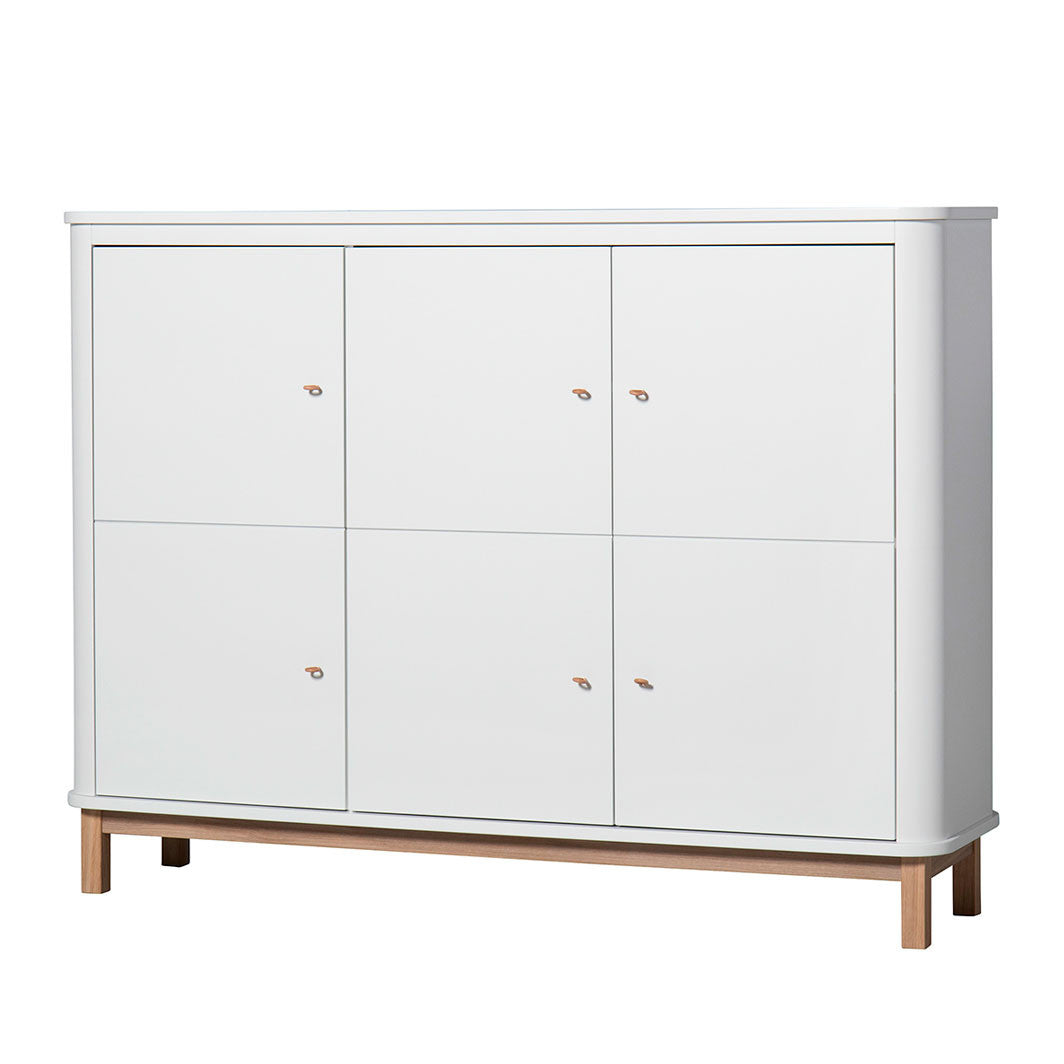 Oliver Furniture Multi-Cabinet with 3 Doors, White/Oak