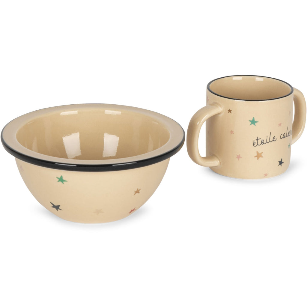 Konges Sløjd Ceramic Cup and Bowl Set, Etoile coloree