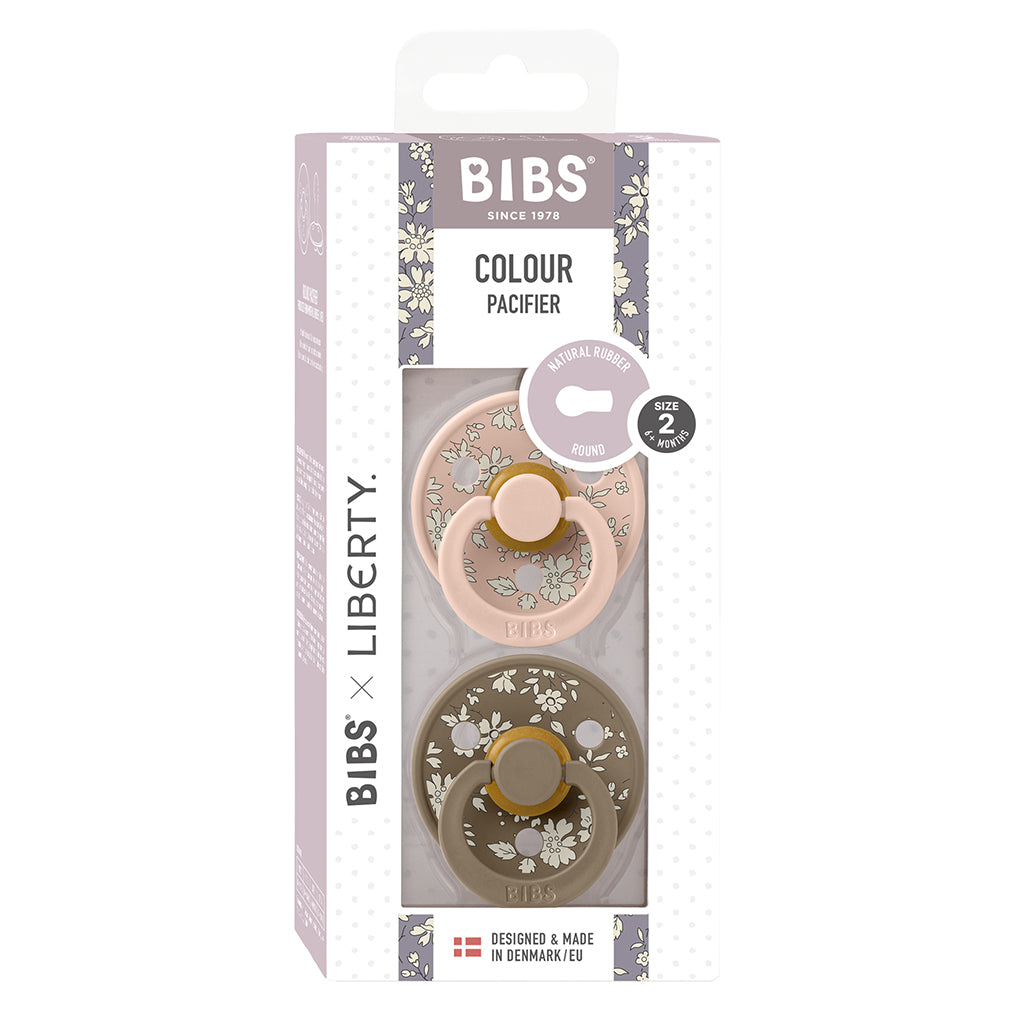 Bibs Liberty 2-pak sutter i naturgummi Capel Blush Mix