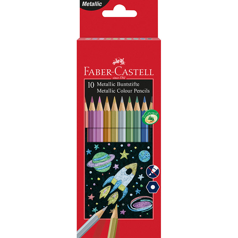 Faber-Castell, Farveblyanter metallic - 10 stk.