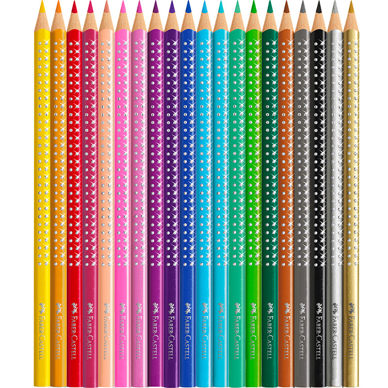 Faber-Castell Sparkle, 20 Colored Pencils in Box + Sharpener