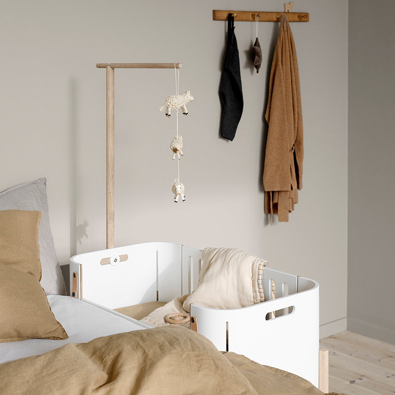 Oliver Furniture, Wood Co-sleeper, Cradle and Bench - Multifunctional Baby Bed