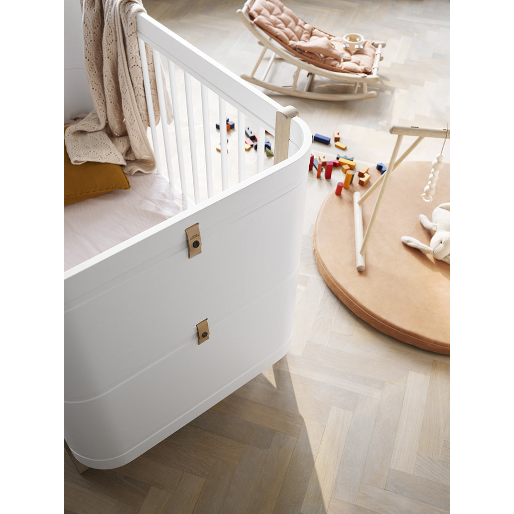 Oliver Furniture, Wood Mini+ Crib excl. Junior Kit - White/Oak