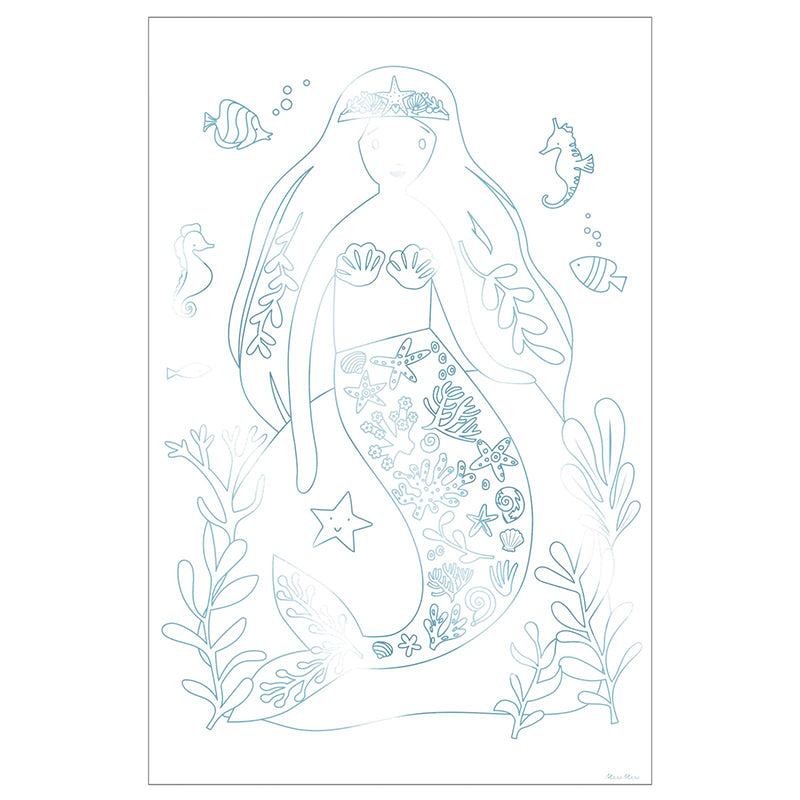 Meri Meri Coloring Posters, Mermaid