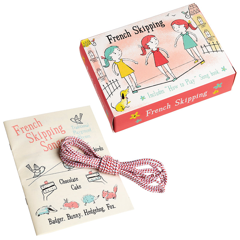 Rex London French Skipping Elastic with Songbook – Perfect for Jumping and Skipping
